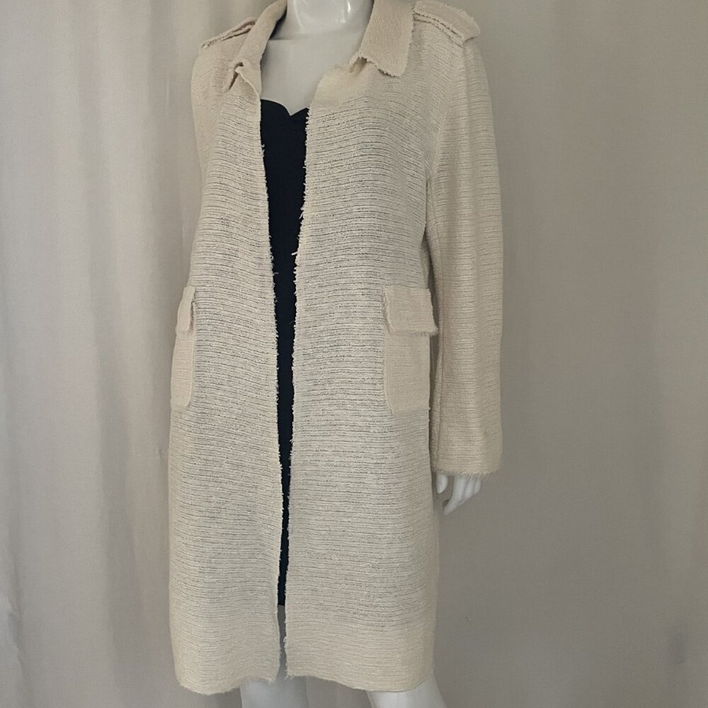 Zara Woman Cotton Duster, creamy white, excellent used condition
